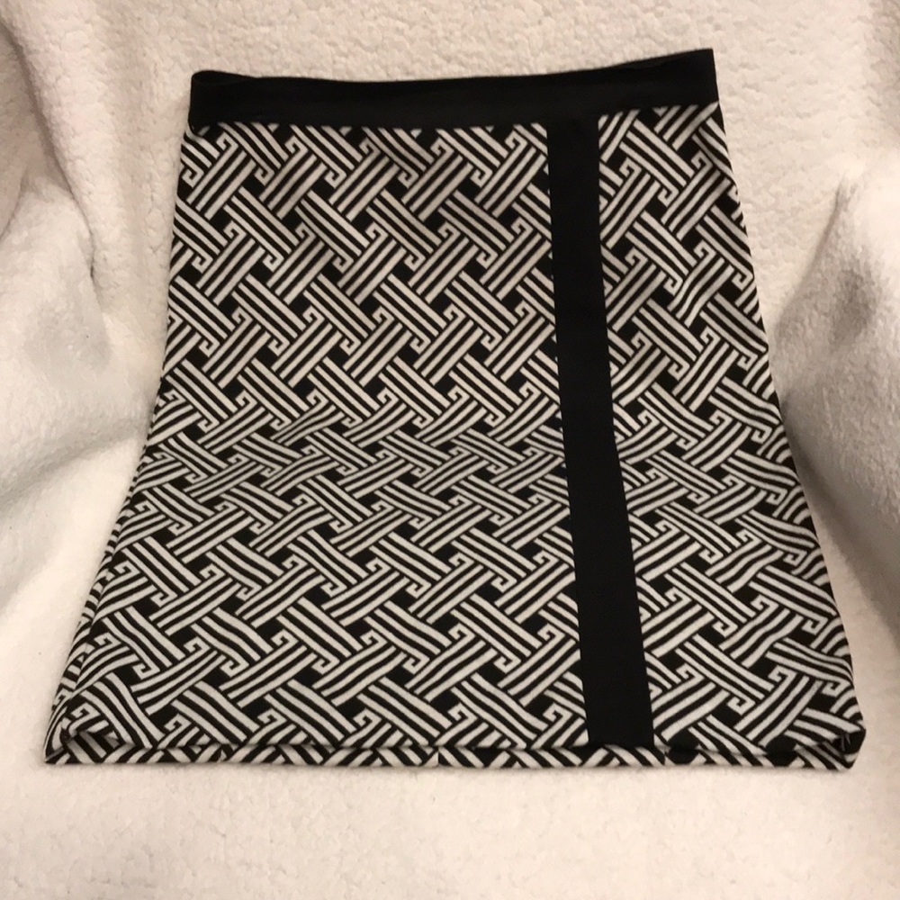 Black and White Patterned Skirt